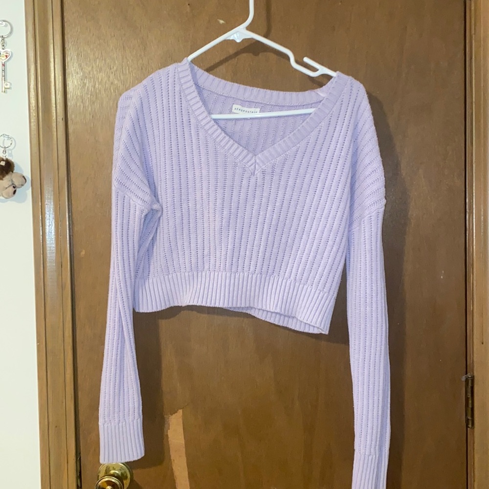 Aeropostale cropped v-neck sweater